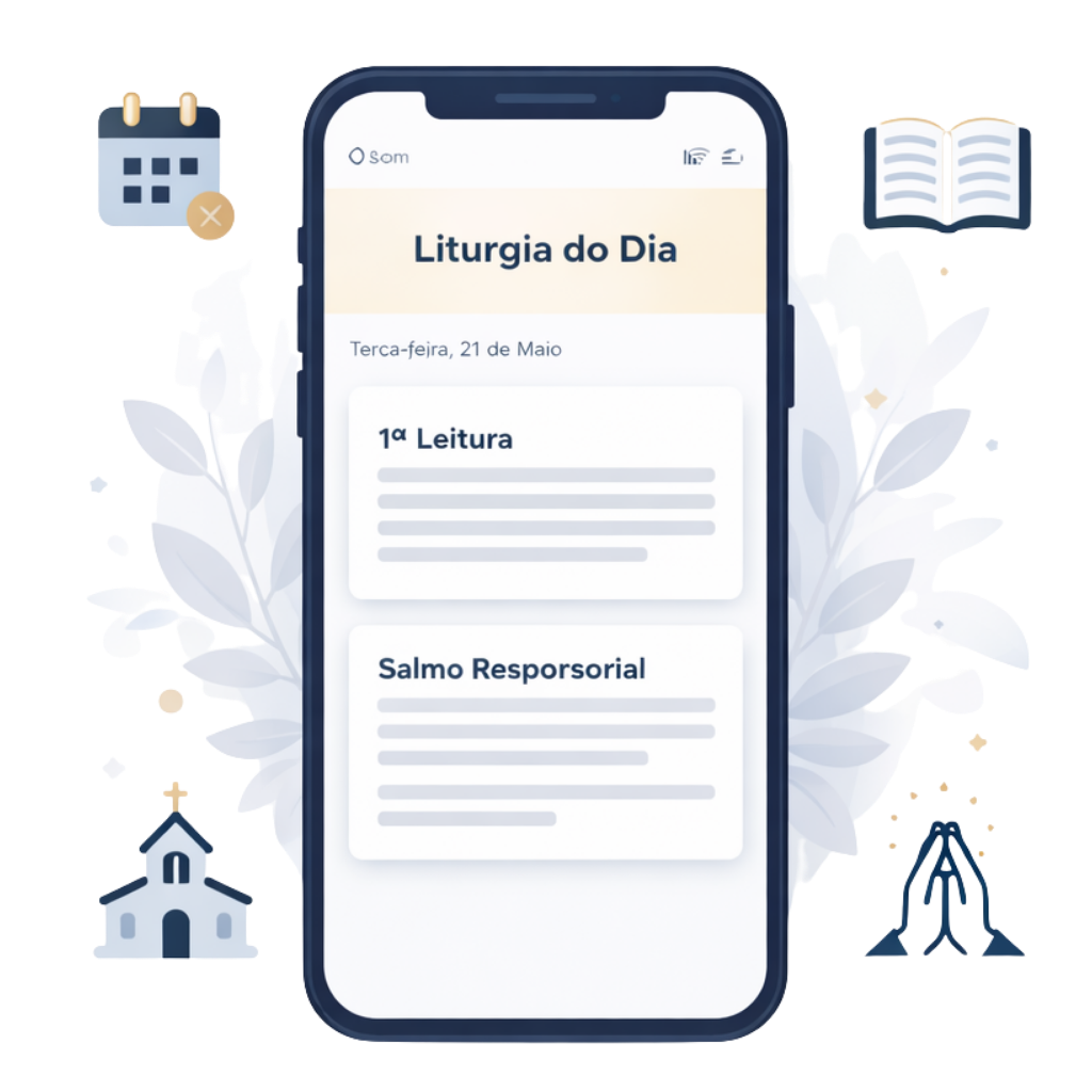 Tela de liturgia diária do app LiturgyX