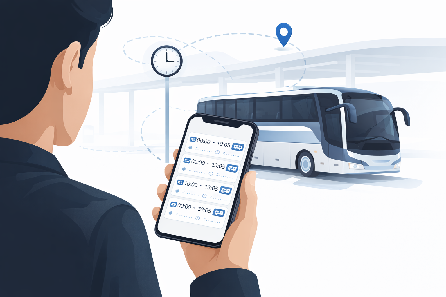 RodoHora em uso no celular